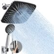 Veken 11.8 Inch High Pressure Rain Shower Head -Shower Heads with 5 Modes Handheld Spray Combo - Chrome