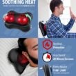 Zyllion Shiatsu Back and Neck Massager with Heat - 3D Kneading Deep Tissue Electric Massage Pillow - Black (ZMA-13)