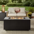 Mainstays Modern Steel Fire Pit Table with Tank Hideaway and Cover, Matte Black