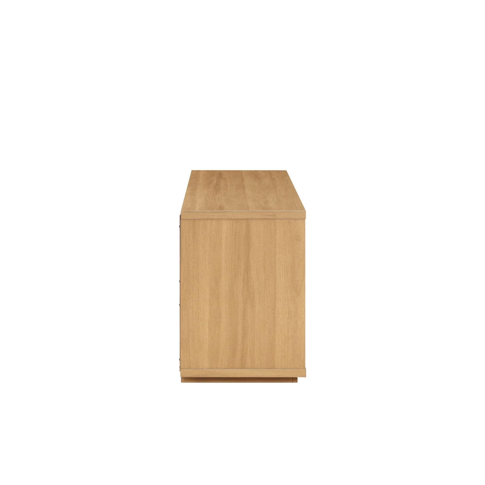 Beautiful Fluted TV Stand for TV’s up to 70” by Drew Barrymore, Warm Honey Finish