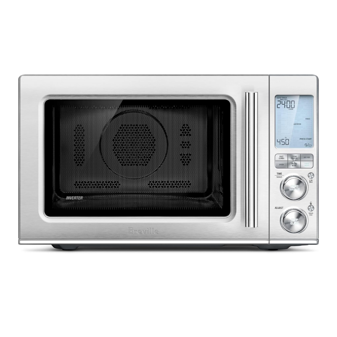 Convection Oven Breville Microwave Grey And Rose Gold Breville  BMO870BSS1BUC1 Combi Wave 3-in-1 Microwave, Brushed