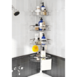 SEIRIONE Rustproof Shower Corner Caddy Organizer for Bathroom, 4 Adjustable Shelves with Tension Pole