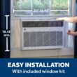 GE 1500-sq ft Window Air Conditioner with Heater with Remote ( 240-Volt , 24000-BTU ) Wi-Fi enabled