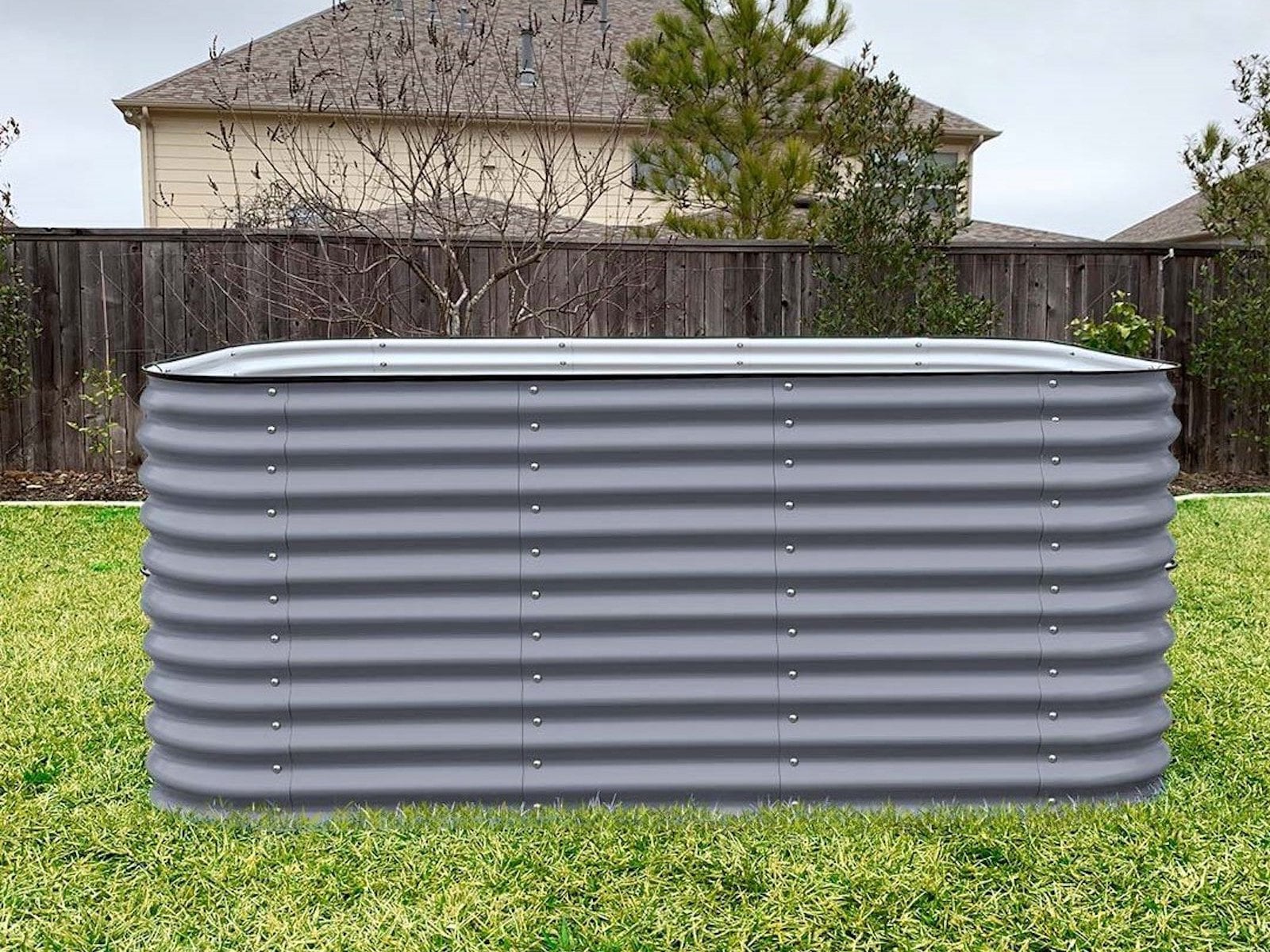 Vego Garden 42-Inches W x 78-Inches L x 32-Inches H Modern Gray Metal Raised Garden Bed Vego Garden 42-Inches W x 78-Inches L x 32-Inches H Modern Gray Metal Raised Garden Bed