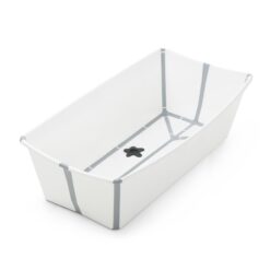 Stokke Flexi Bath X-Large, White - 31.5 x 15.7 x 9.4 in - Best for Infants & Toddlers - Lightweight, Foldable & Easy to Store