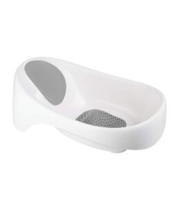Boon Soak 3 Stage Baby Bathtub - Baby Bath Tub with Three Support Positions for Newborn to Toddlers - Gray