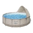Bestway 13-Feet x 13-Feet x 42-Inches Steel wall panels Round Above-Ground Pool with Filter Pump with Pool Cover with Ladder