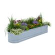 Vego Garden 42-Inches W x 78-Inches L x 17-Inches H Sky Blue Galvanized Metal Raised Garden Bed
