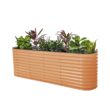Vego Garden 42-Inches W x 78-Inches L x 32-Inches H Terra Cotta Galvanized Metal Raised Garden Bed