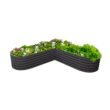 Vego Garden 84-Inches W x 84-Inches L x 17-Inches H Modern Gray Galvanized Metal Raised Garden Bed