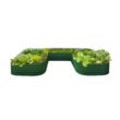 Vego Garden 84-Inches W x 138-Inches L x 17-Inches H British Green Galvanized Metal Raised Garden Bed