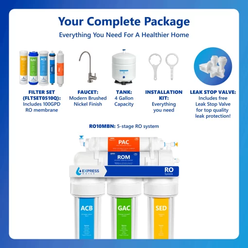 Express Water RO10MBN 5-stage Multi-method Reverse Osmosis Filtration System