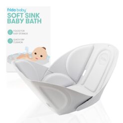Frida Baby Soft Sink Baby Bath, Sink Bather for Baby, Easy to Clean Baby Bather That Supports Baby's Head