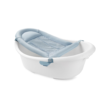 Skip Hop Baby Bath Tub 4-in-1 Grow with Baby Infant to Toddler Bathtub with Supportive Sling and Sit-Up Support Wave Age 0m+
