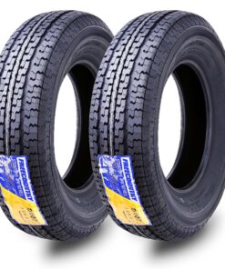 Free Country GRAND RIDE Set 2 ST205/75R15 Premium Trailer Tires 205 75 15 8-Ply Load Range D w/Scuff Guard 8mm Tread Depth