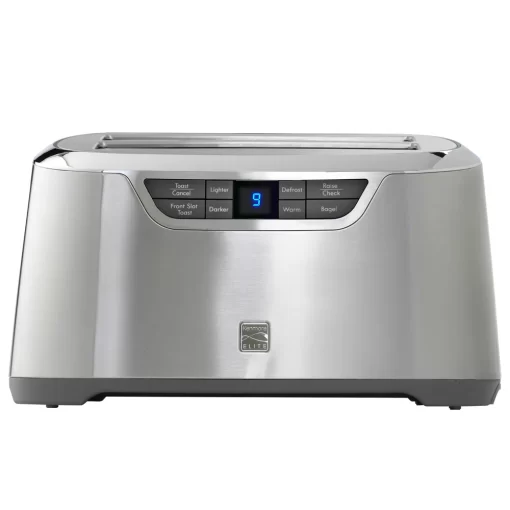 Kenmore Elite 4 Slice Toaster, Auto-Lift Long Slot, Stainless Steel