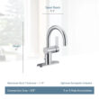 Cia Single Hole Bathroom Faucet, Modern One Handle Bathroom Sink Faucet with Drain Assembly