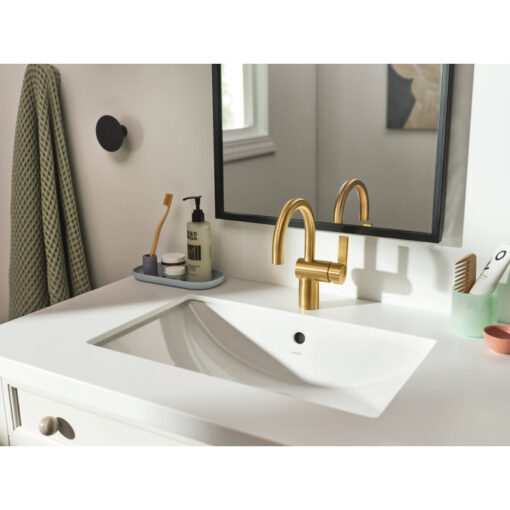 Cia Single Hole Bathroom Faucet, Modern One Handle Bathroom Sink Faucet with Drain Assembly