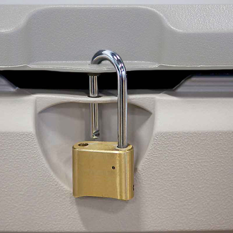 Lifetime 60'' W 130 Gallons Water Resistant Polyethylene Plastic Lockable Deck Box, Desert Sand