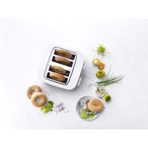 ZWILLING Enfinigy 4-Slice Toaster, Extra Wide 1.5" Slots for Bagels and Toast, Gray