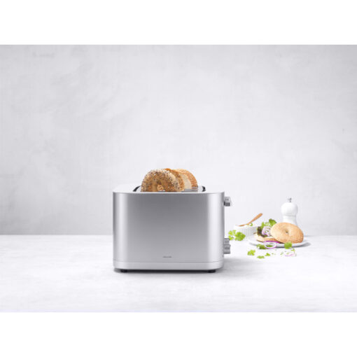 ZWILLING Enfinigy 4-Slice Toaster, Extra Wide 1.5" Slots for Bagels and Toast, Gray