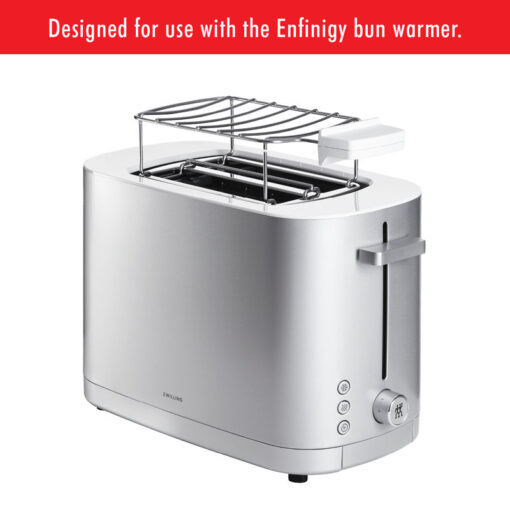 ZWILLING Enfinigy 4-Slice Toaster, Extra Wide 1.5" Slots for Bagels and Toast, Gray