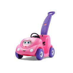 Step2 Push Around Buggy Kids Push Car, Ride On Toy, Stroller Substitute, Includes Seat Belt & Horn, Made of Durable Plastic, Pink