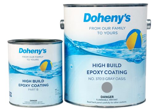 Doheny’s Pro-Grade High Build Self-Priming Epoxy Swimming Pool Paint | A Superior Epoxy Coating That, Gray Oasis