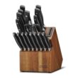 Chicago Cutlery Insignia Triple Rivet Poly (18-PC) Kitchen Knife Block Set With Wooden Block & Built-In Sharpener