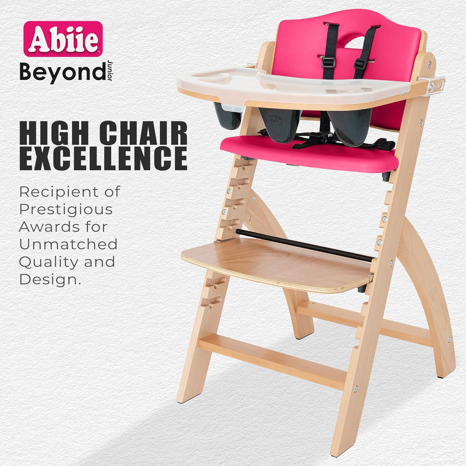 Abiie Beyond Junior Wooden High Chair With Tray Months To 250