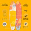 Retrospec Weekender Inflatable Stand Up Paddle Board Includes Paddle, Pump, and Accessories 10’6” Lightweight iSUP, Puncture Resistant Inflatable Paddle Board for Adults