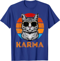 Vintage Karma Cat Shirt, Funny Cool Retro Kitty T Shirt