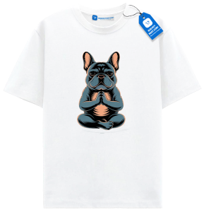 Zen French Bulldog T Shirt, Meditating Dog Tee