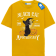 Black Cat Apothecary T Shirt, Vintage Halloween Witchy Cat Tee