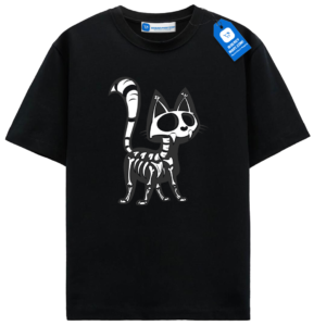 Xray Meow Halloween, Skeleton Cat Tee