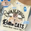 Dad of a Spoiled Rotten Cat Tee Custom Cat Dad & Cat Mom Shirt, Cat Owner Gift