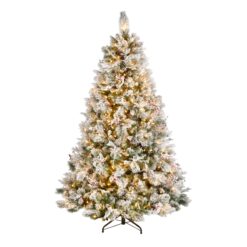 National Tree Company 7.5-ft Pine Pre-lit Artificial Christmas Tree with White Incandescent Lights