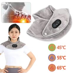 Electric Heating Shoulder Neck Pad, Cervical Wrap, Three-Gear Thermal Compress Massager, Vibration Shawl, Warm Back Relaxation Brace
