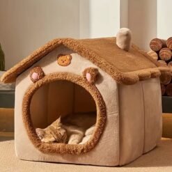 Foldable Pet House, Removable, Washable Cat House, Puppy Cave Sofa, Pet Bed House for Extra Small Dogs, Small and Medium Cats