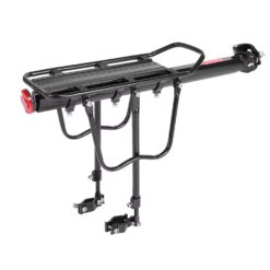 Quick Release Bicycle Rear Seat Rack, Bicycle Shelves, Adjustable Mountain Bike Luggage Carrier with Reflector