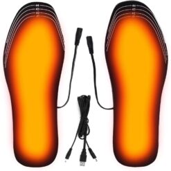 USB Heated Insoles Shoe, Electric Foot Warming Pad, Feet Warmer Sock Pad Mat Winter, Outdoor Sports Heating Insole Winter Warm