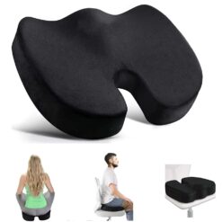 Travel Seat Cushion, Memory Foam U-Shaped Pillow for Chair, Cushion Pad Car Office, Hip Support Massage Orthopedic Pillow
