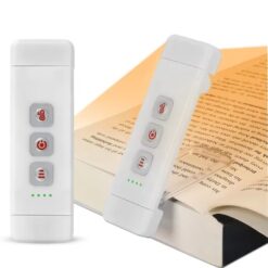 USB Rechargeable Clip-On Reading Light with Timer, Portable LED Book Lamp