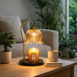 Tulip Flower Warm Light Bedside Lamp – French Style Ambient Table Lamp for Bedroom Home Decor