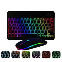 10-Inch Rechargeable Bluetooth Keyboard with RGB Backlight, Wireless Mini Keyboard