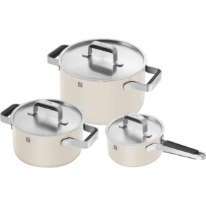 Zwilling Pure 6-pc Stainless Steel Cookware Set Ivory